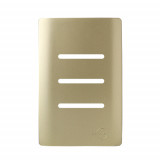 Placa p./ 3 Interruptores 4x2 - Novara Dourado